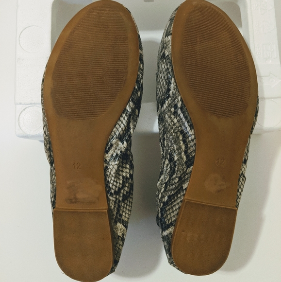 Torrid Snakeskin Print Ballet Flats Slip-on SZ 12W - Picture 2 of 6